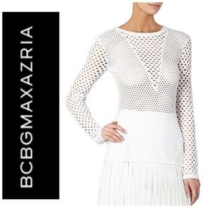 BCBG “Elain” mesh top